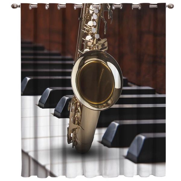 

curtain & drapes musical instrument modern saxophone window treatments curtains valance bedroom living room