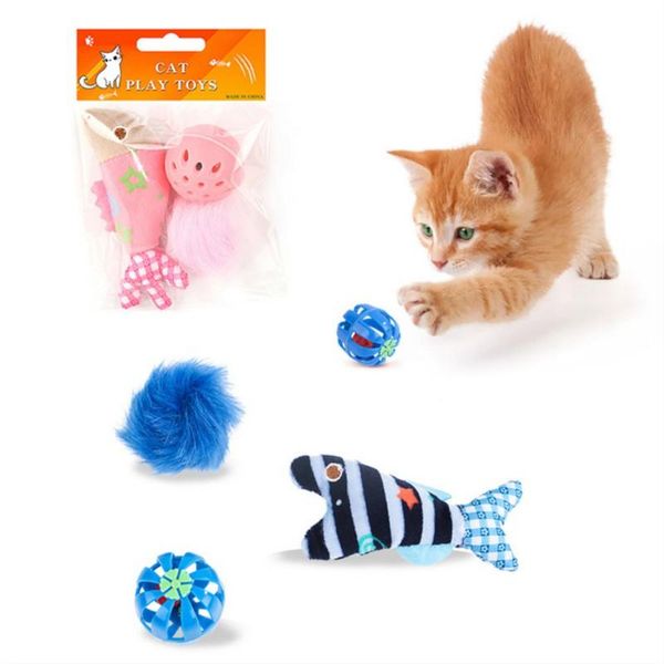 

cat toys interactive set mini intellectual original fish colorful balls funny playing cats kitten 3pcs/pack