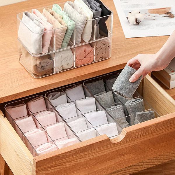 

storage drawers wardrobe drawer underwear finishing box sorting transparent partition detachable compartment socks