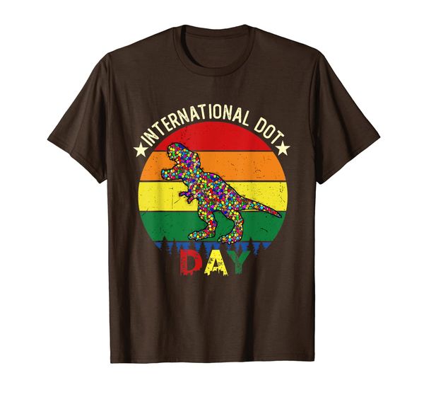 

dot t rex dinosaur t-shirt - international dot day gifts t-shirt, White;black