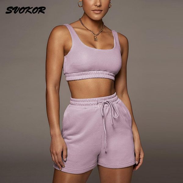 

yoga outfit svokor women gym set summer casual sport push up vest short suit drawstring fitness workout sportswear