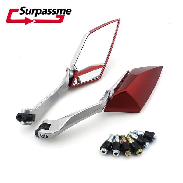 

motorcycle mirrors universal rearview aluminum motorbike side mirror accessories 8mm 10mm carbon fiber scooter