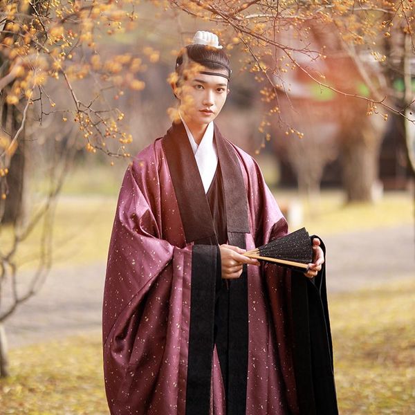 

stage wear chinese style clothes for women/men traditional classical dance ming dynasty ancient big sleeve cloak, Black;red