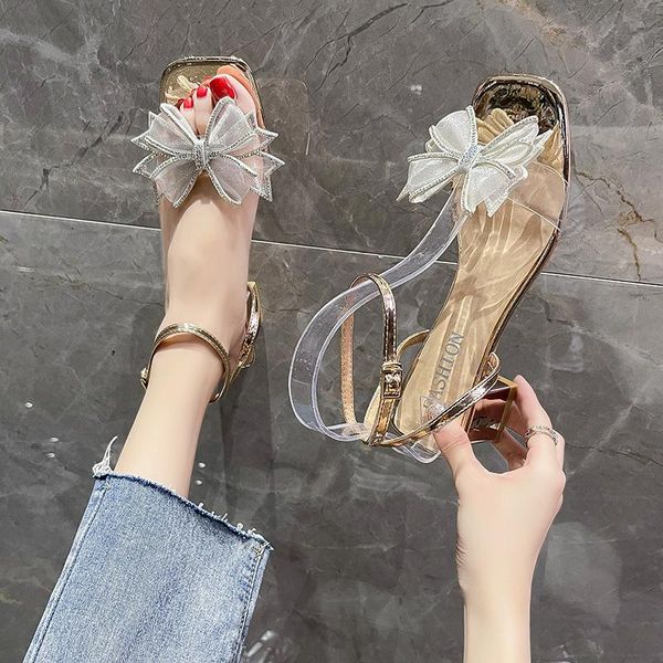 

sandals fashion womens shoes 2021 beige heeled med luxury black clear medium comfort bow girls summer pu square heel rubber