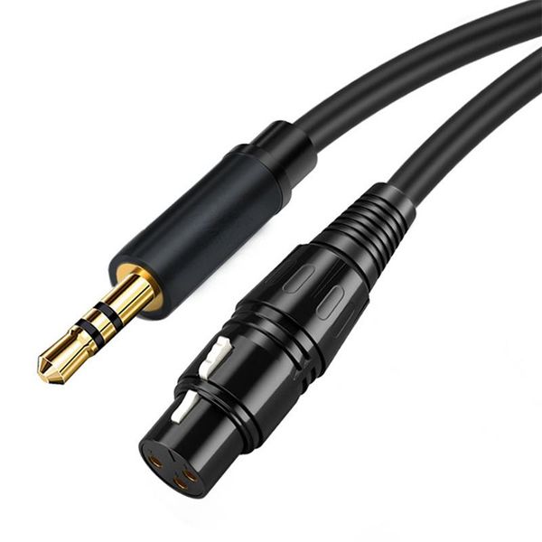 

3.5 to xlr female microphone speaker audio cable 3.5mm jack 2m/6.56ft cables & connectors