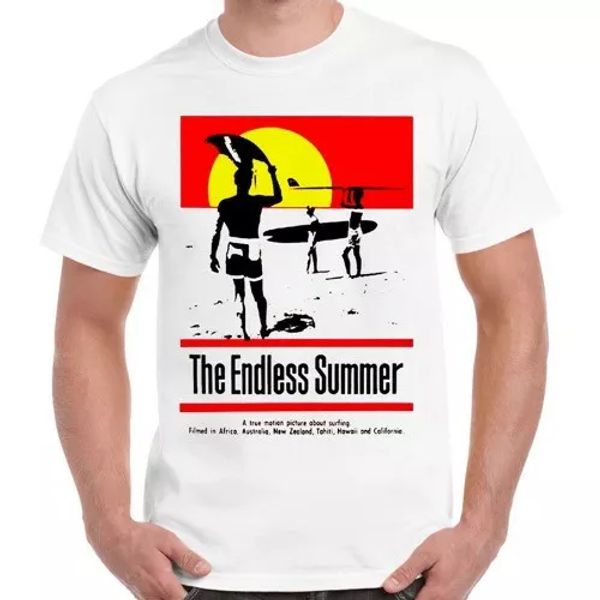 

the endless summer 60s surf film beach hawaii australia retro t shirt 295, White;black