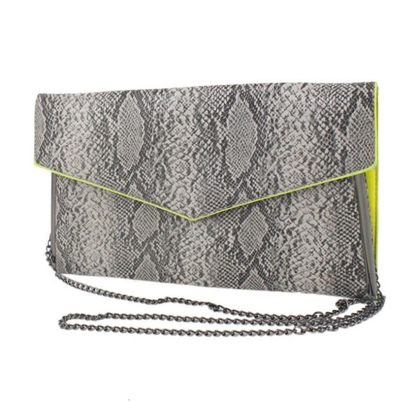

snake envelope chain single shoulder slant span pu women's hand dinner bag