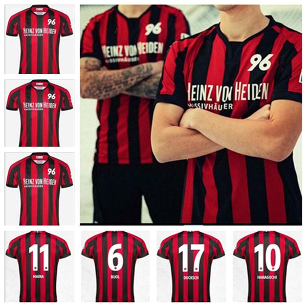 

fans version 2021 hannover 125th 96 anniversary special soccer jerseys 21/22 home away maina bijol haraguchi ducksch schindler jersey shirt, Black;yellow