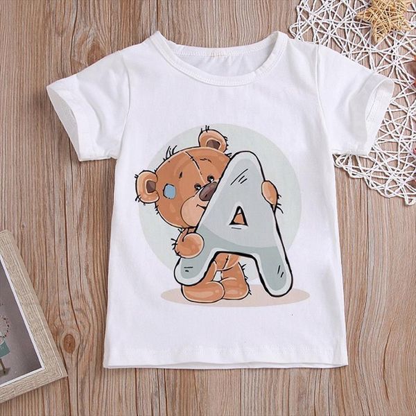 

cute bear letter printed kids birthday t shirt girls for 1 2 3 4 6 7 8 9 year boys, Blue