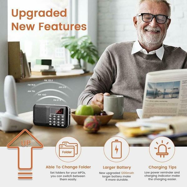 

l-218 mini usb speaker portable retro style fm radio sd card reader