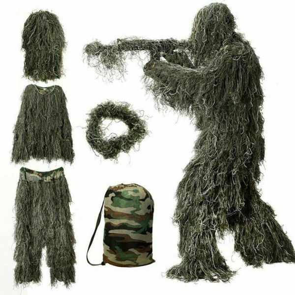 

hunting ghillie suit sniper military tactical camouflage clothing army shooting jungle clothes outdoor birding pretend sets, Camo