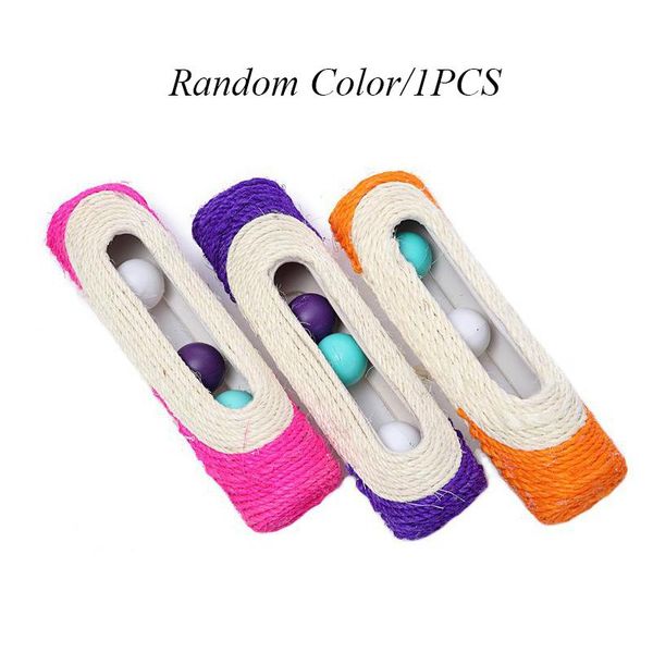 

scratching post sisal rollers funny sound ball teaser pet toys cat board creative toy long roller