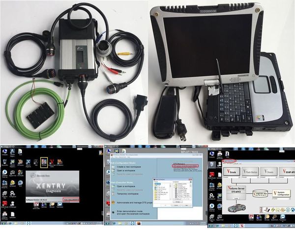

diagnostic tools mb star c5 2021 sd connect with software 2021.09 tool vediamo/dts/wis/hhtwin/starfinder and cf19 laptop