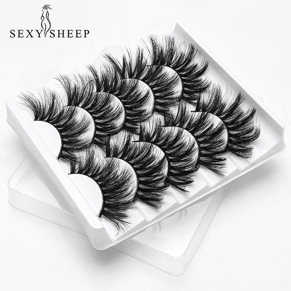 

5pairs 3d mink hair false eyelashes natural/thick long eye lashes wispy makeup beauty extension tools1