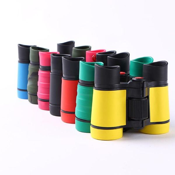 

telescope & binoculars 4*30 colorful rubber handle anti-skid children toy binocular hanging rope and glasses cloth