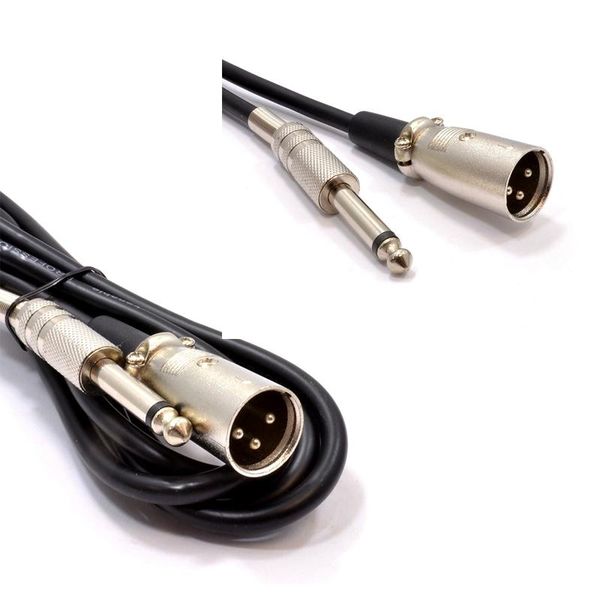 

pin plug to 6.35mm 1/4 inch male mono jack cable audio cables & connectors