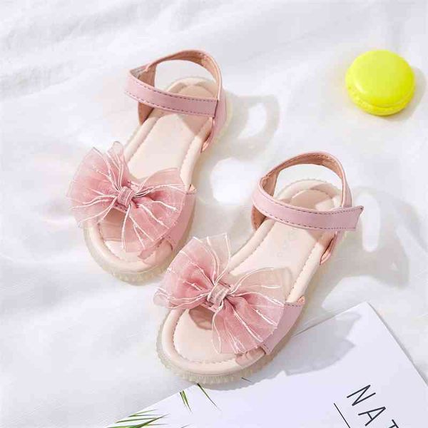 

children's girl's summer korean flower bow princess leather shoes children's new sandals, Black;red