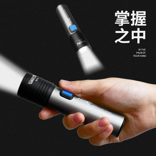 

flashlights torches outdoor camping security rechargeable button convoy powerful mini touch defence latarka portable lighting by5