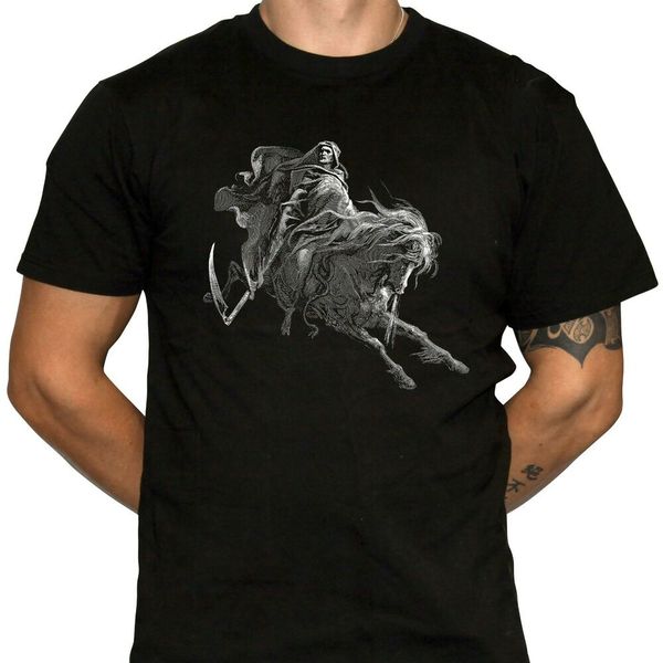 

grim reaper t-shirt - gustave dore illustration - 100% cotton t-shirt, White;black