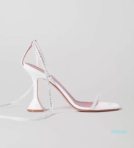 

evening events crystal-embellished sandals shoes perfect women high heels black white ankle