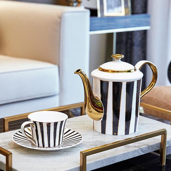 

cups & saucers simple european coffee cup set model room home luxury gift