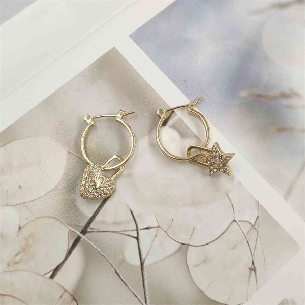 

2021 luxury designer jewelry family's new letter earrings in 2021, Silver