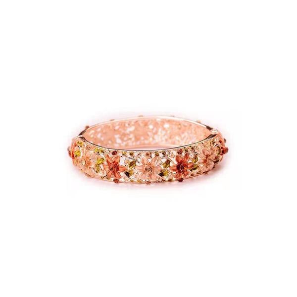 

bangle non-fading alloy sunflower fashion jewelry female rhinestone bracelet, Black
