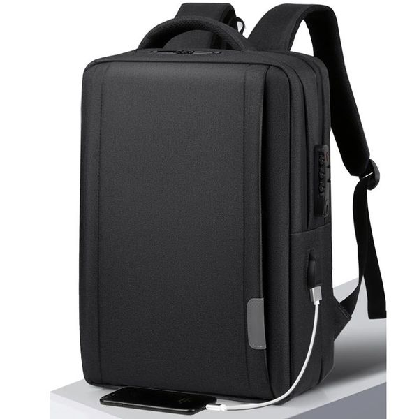 

backpack no key anti theft lock fashion men backpacks 14 inch usb charging male lapmochila college school for boys