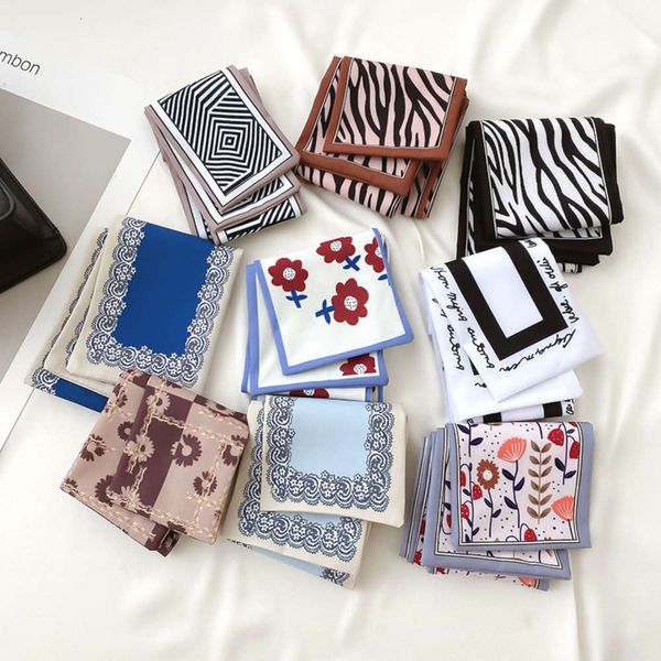 

scarf zama headband female french small long ribbon decorative headband, Blue;gray