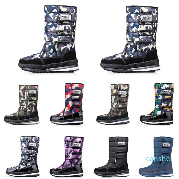 

fashion-classic snow boots for women men ankle short winter boot ladies girls mens womens booties keep warm non-slip walking, Black