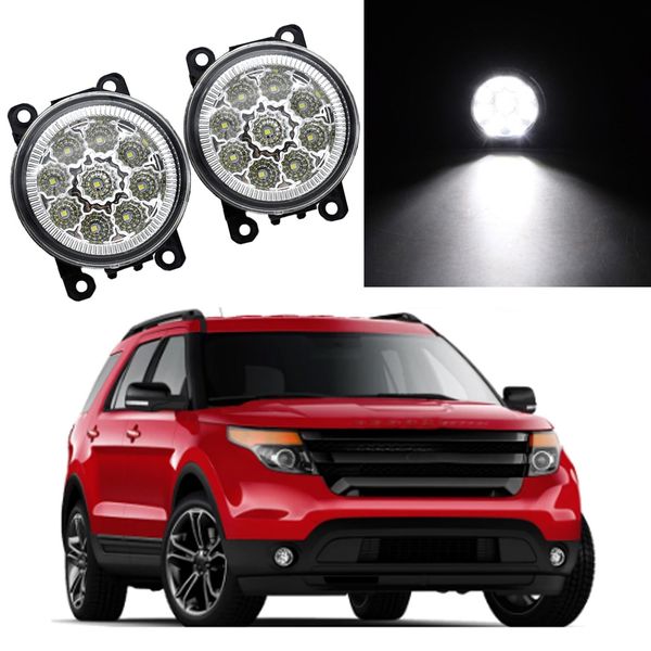 

2pcs/lot car front bumper led fog lights for ford explorer 2011 2012 2013 2014