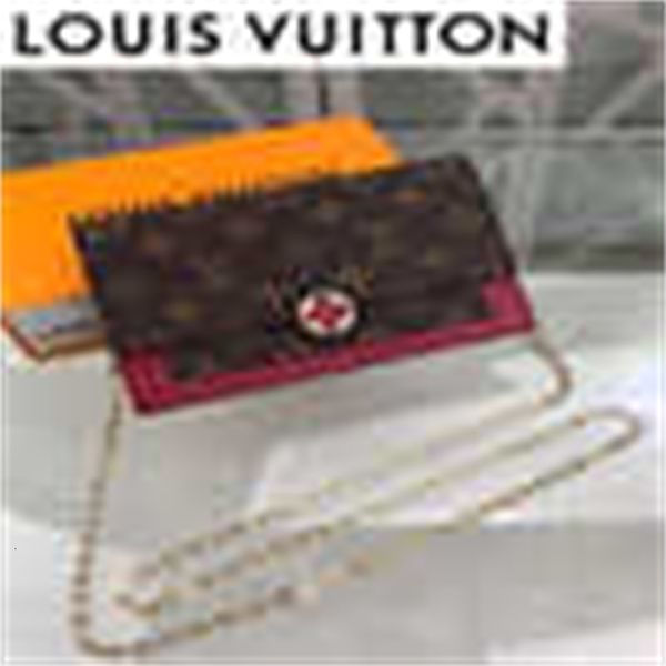 

brand designer luxury 4ftk m67404 leather compact long wallets chain wallet pouches key card holders cases purse clutches, Black;red