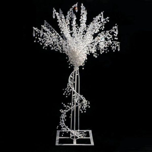 

metal crystal tree road guide wedding t stage decoration golden sashes