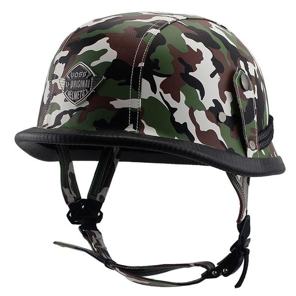 

motorcycle helmets german retro half cascos vintage chopper scooter street moto commute capacete tracker racing casque men women