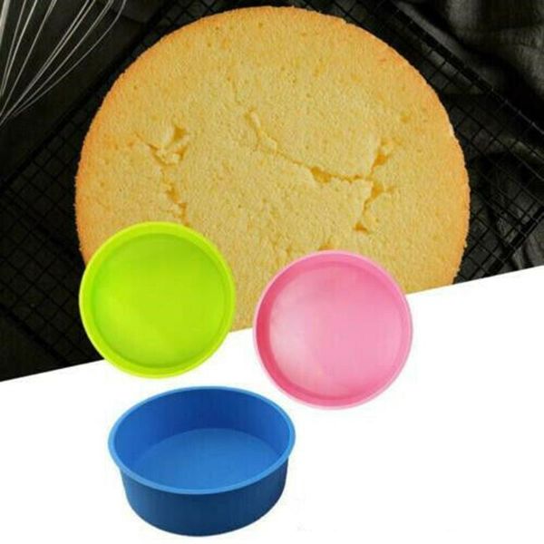 

baking & pastry tools 4/6/8 inch silicone round cake pan non-stick mould bakeware tray ts1 kitchen dining bar