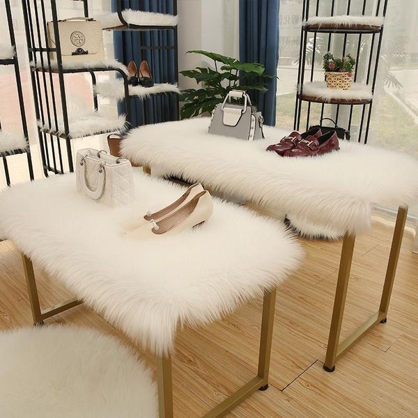 

carpets white plush carpet show window decoration deskbooth blanket bedroom decor