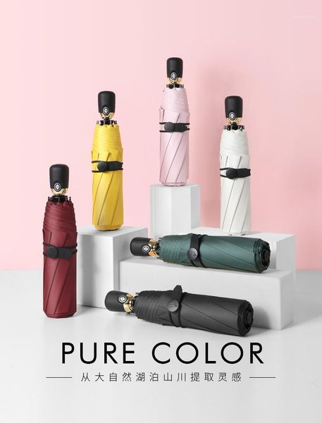 

umbrellas rain women umbrella fully automatic five folding uv protection windproof large sun girls beautiful y6s1
