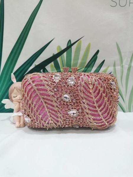 

evening bags xiyuan women rhinestone pink color bag bridal crystal clutch wedding party metal purses and handbags