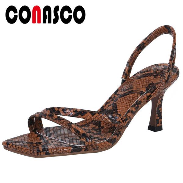 

genuine leather pumps women concise elegant thin high heels summer sandals prom party shoe woman, Black