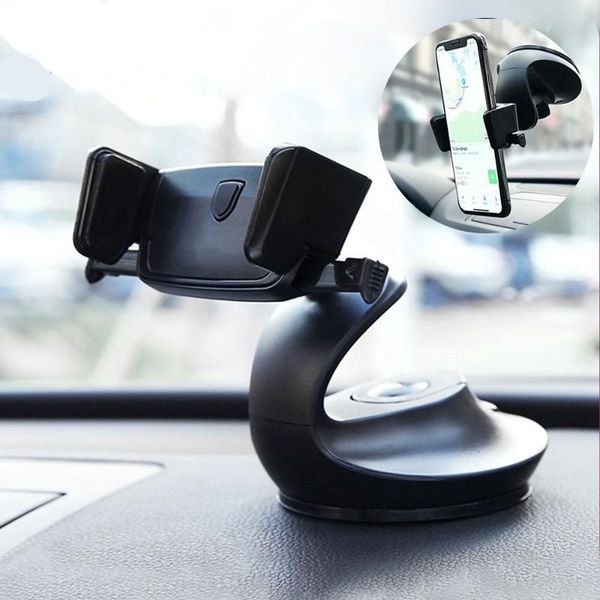 

cell phone mounts & holders swan neck gravity car holder for in auto lock stand dashboard mount windshield bracket air vent