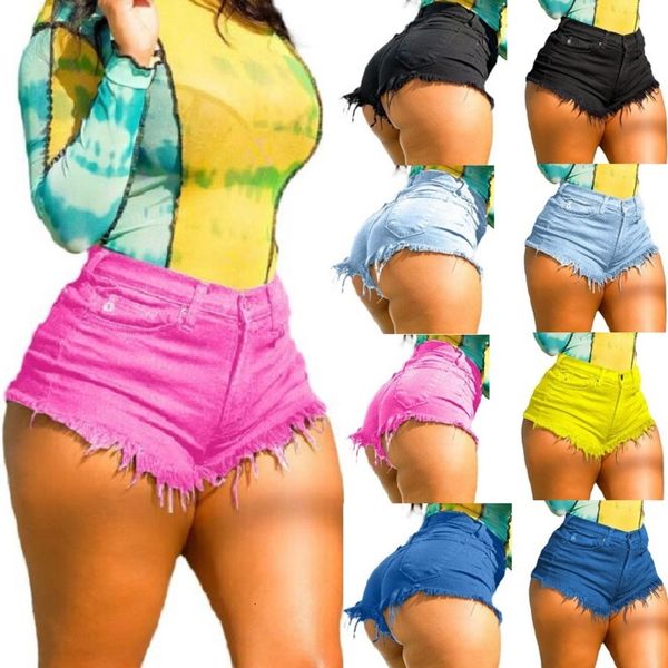 

short women will see denim tall waistbands thin bodycon jeans short pants ladies beach shorts, White;black