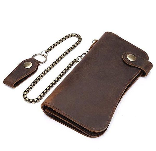 

wallets genuine leather material men's mad horse long zipper purse xy545, Red;black