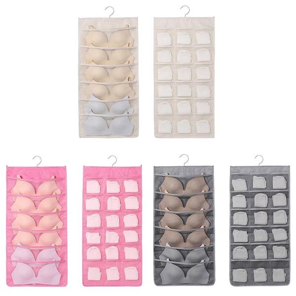 

storage bags double-sided women's lingerie hanging bag est oxford cloth underwear organizer for ladies bra socks upgrade pouch