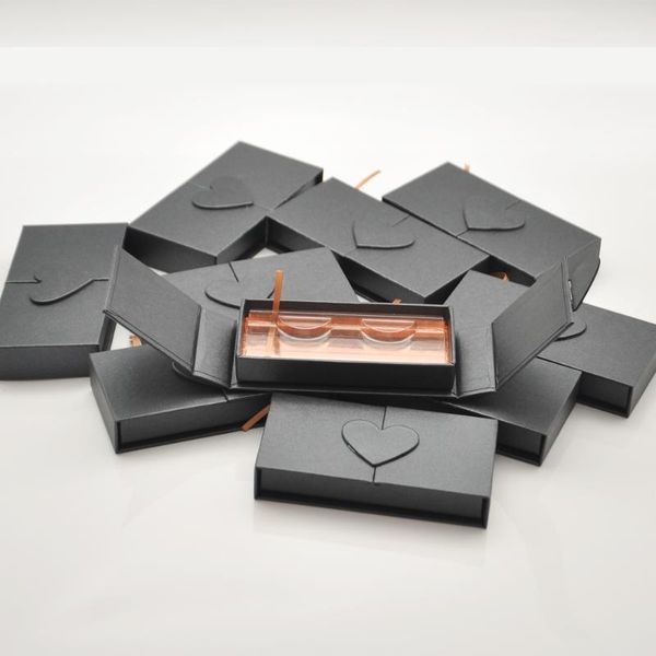 

wholesale false eyelashes package eyelash packaging black heart box custom logo lash boxes mink lashes makeup case1