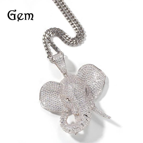 

chains zircon three dimensional pendant necklace chaoren ins net red sweater chain jewelry, Silver