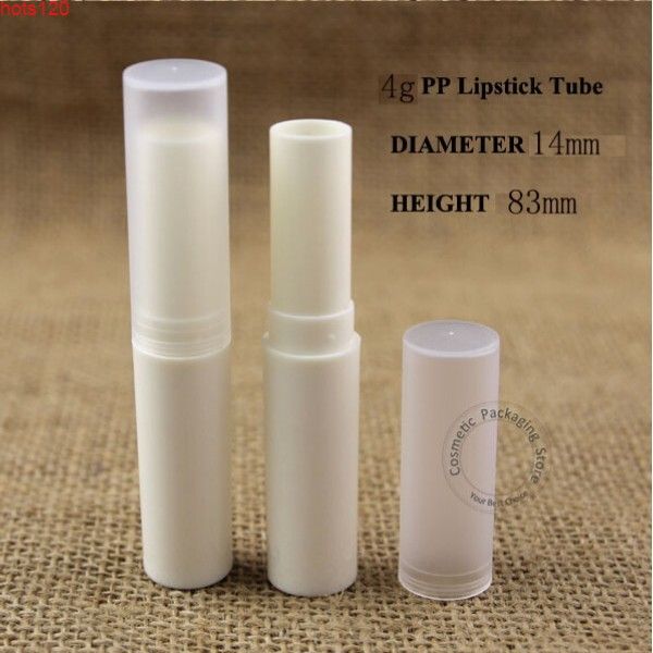 Großhandel 100 teile/los 4g Kunststoff Lippenstift Rohr Lip Balm Stick Container Creme Flasche 4ml Leere PS Topf Frauen kosmetische Casehood menge