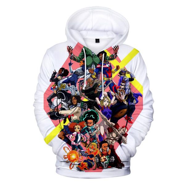 

men's hoodies & sweatshirts the boondocks 3d long sleeve sweatshirt men/women casual harajuku streetwear hoodie women pullovers, Black