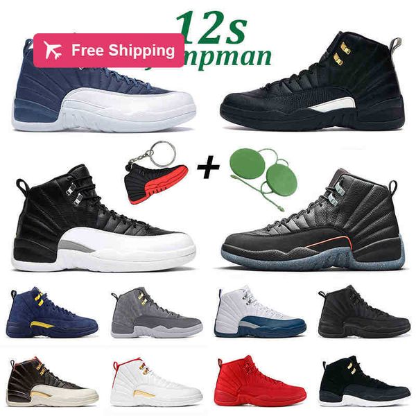 

5.5-13 basketball shoes 12s 12 men women dark concord flu game university gold indigo playoff taxi cny mens sports trainer sneakers size