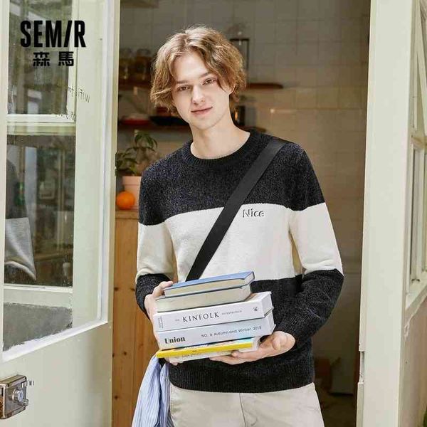 

semir men japane sytle 2020 new trend korean autumn and winter thick elastic sweater, Black