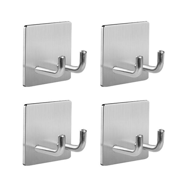 

hooks & rails 4pcs self adhesive coat shaving hook multifunctional sturdy kitchen organizer bathtub stainless steel razor holder for shower